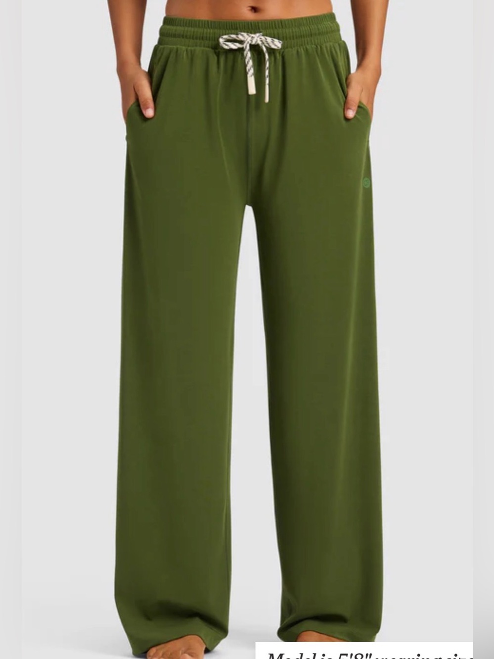 Cozy Earth Women's Studio Wide Leg Pant - Grove (Green) - Size S NWT
